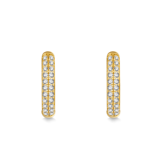 Gnoce Double Row Pave Circle Stud Earrings_1