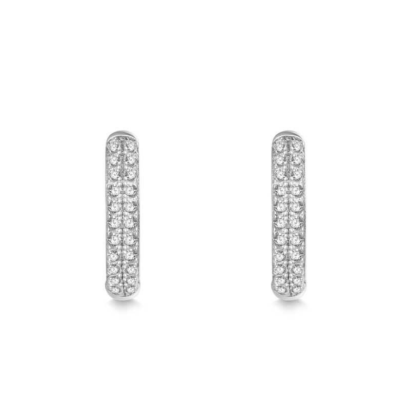 Gnoce Double Row Pave Circle Stud Earrings_3