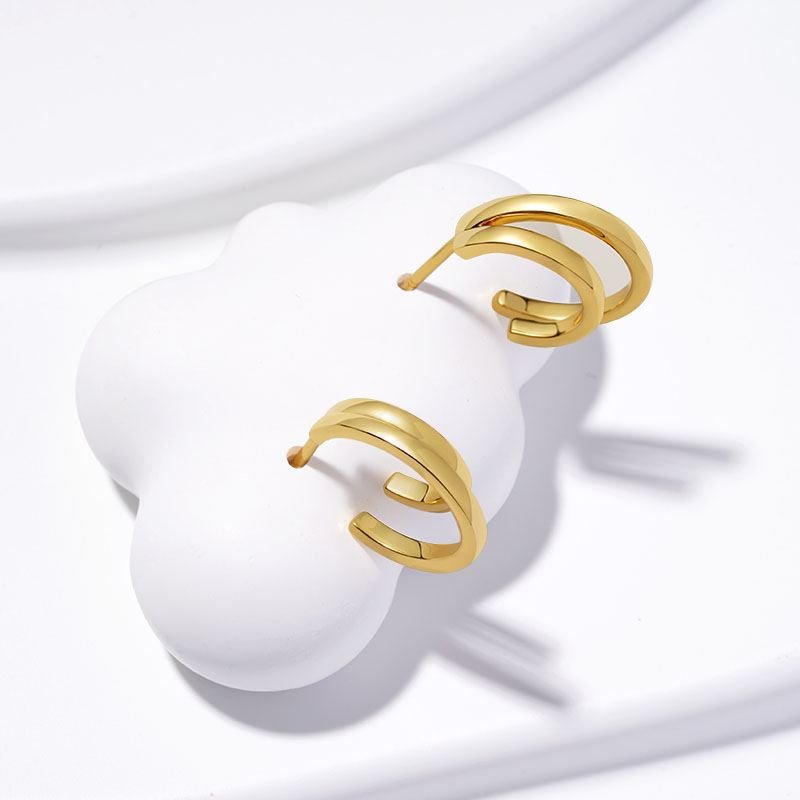 Gnoce Mini Two Row Hoop Earrings_3