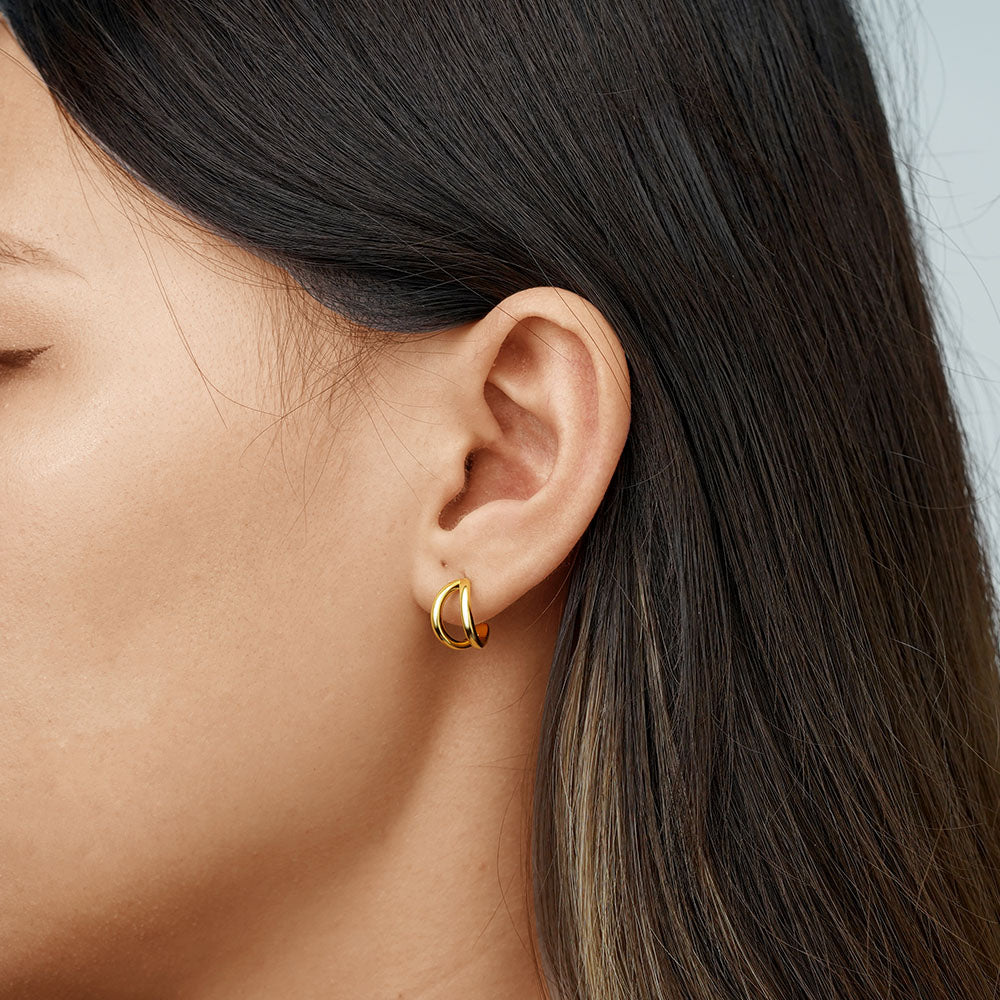 Gnoce Mini Two Row Hoop Earrings_4