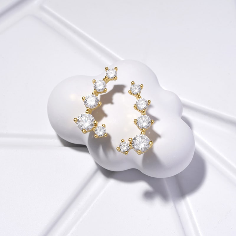 Gnoce Five CZ Studded Earrings_4