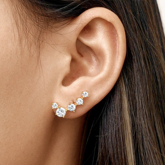 Gnoce Five CZ Studded Earrings_6