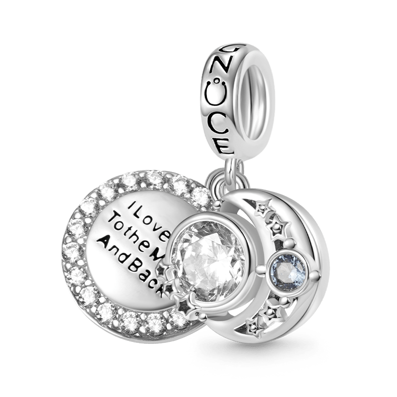 Gnoce Star Moon Engravable Pendant Dangle Charm_1