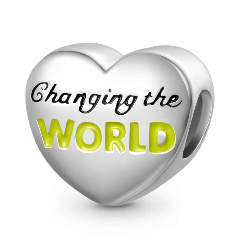 Gnoce "Changing The World" Aphasia Heart Charm_1
