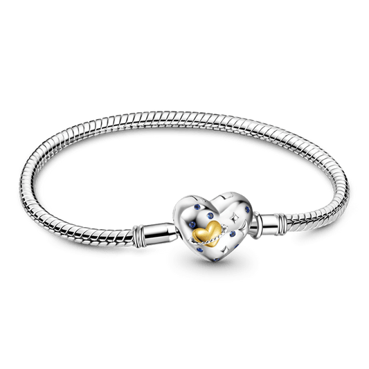 Gnoce Yellow Heart Basic Snake Chain Bracelet_1