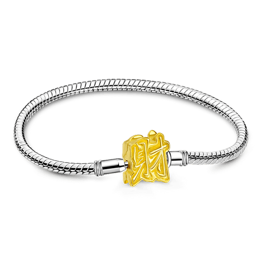 Gnoce 18k Gold-plated "Wealth" Basic Snake Chain Bracelet_1