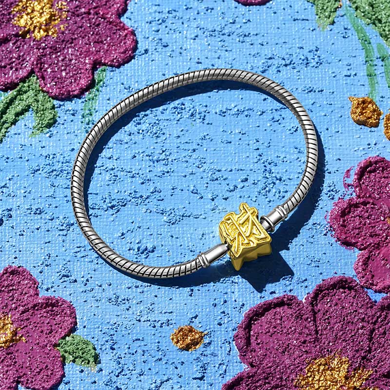 Gnoce 18k Gold-plated "Wealth" Basic Snake Chain Bracelet_3