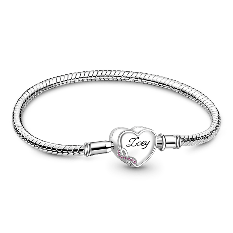Gnoce Infinite Love Engravable Basic Snake Chain Bracelet_1