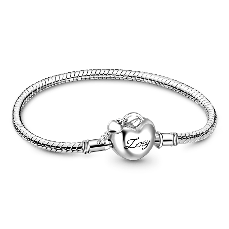 Gnoce Love Key Heart Engravable Basic Snake Chain Bracelet_1