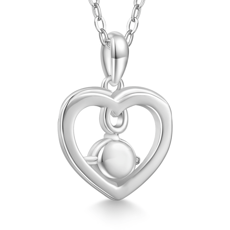 Gnoce Gradient Blue Heart Pearl Necklace_2