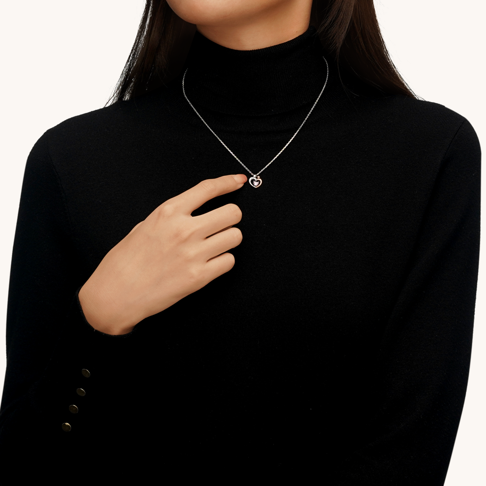 Gnoce Mother Child Hugging Birthstone Necklace_5