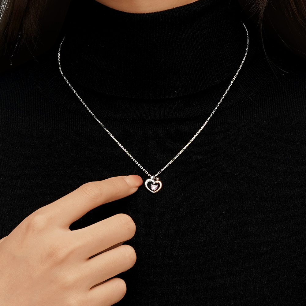 Gnoce Mother Child Hugging Birthstone Necklace_6