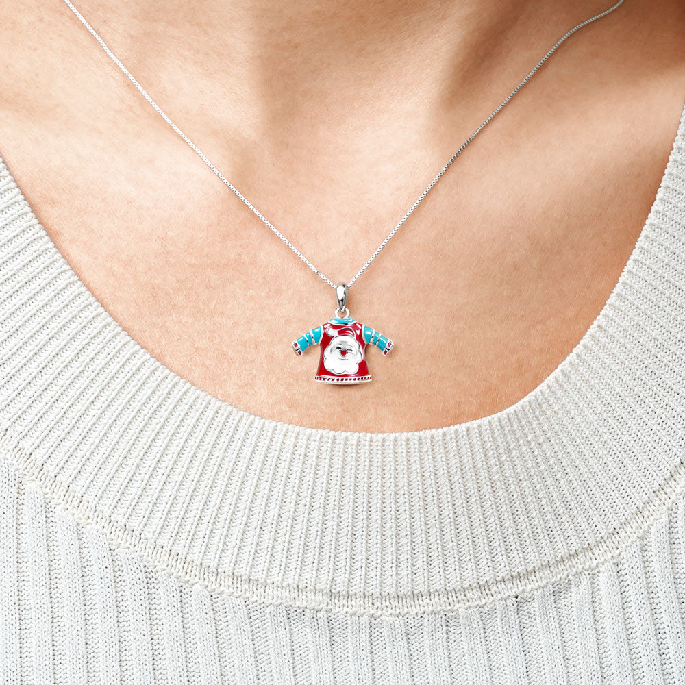 Gnoce Santa Claus T-shirt Necklace_4