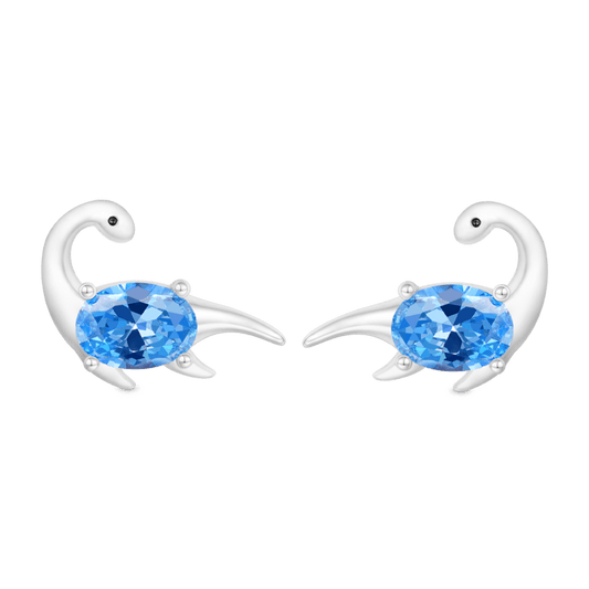 Gnoce Sparkling Plesiosaurs Stud Earrings_1