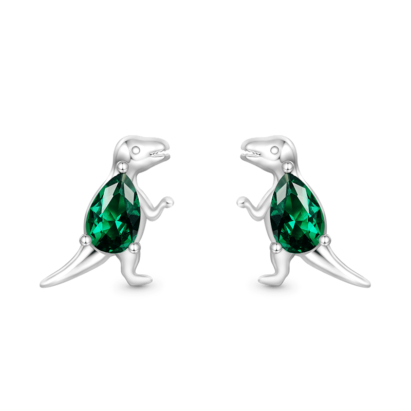 Gnoce Sparkling Tyrannosaurus Rex Stud Earrings_2