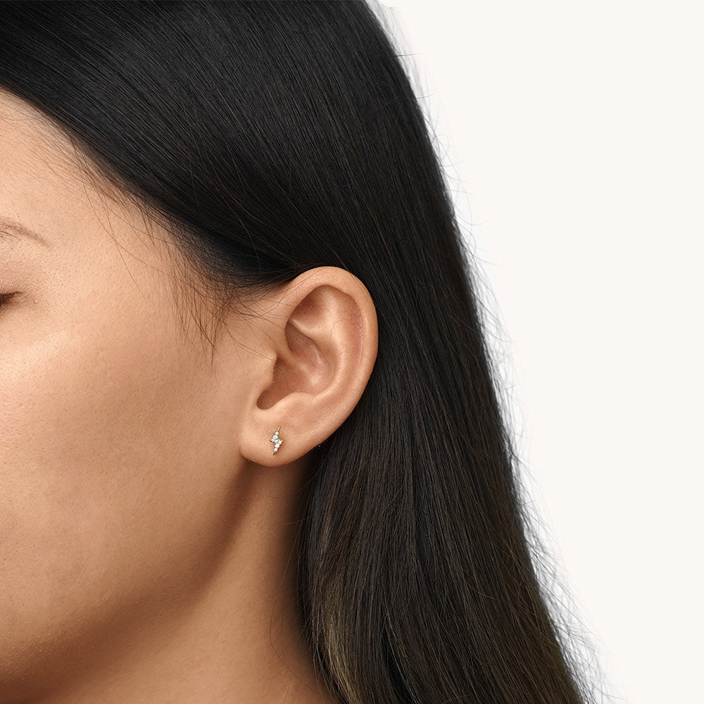 Gnoce Lightning Bolt Stud Earrings_6