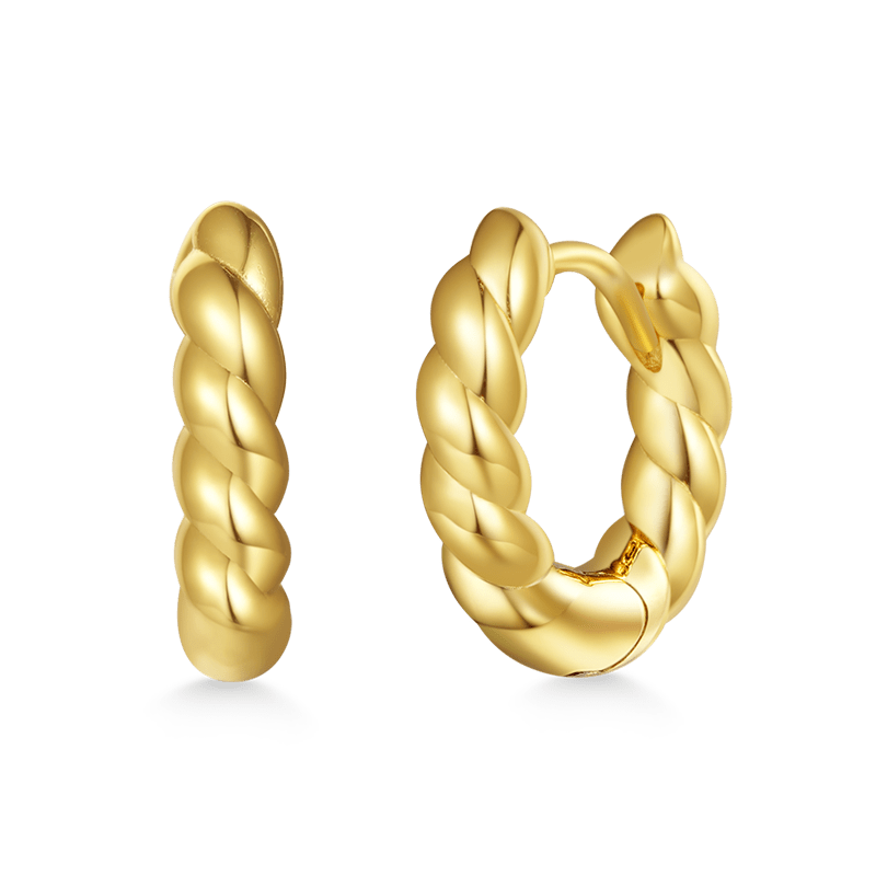 Gnoce Twist Rope Design Hoop Earrings_1
