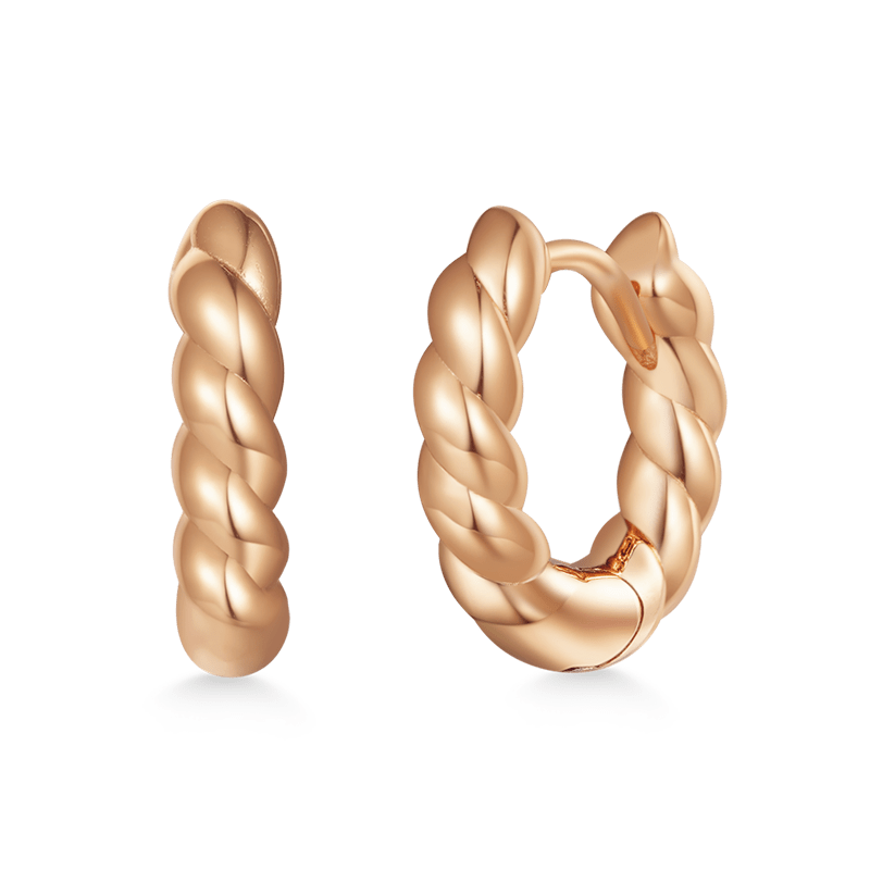 Gnoce Twist Rope Design Hoop Earrings_2