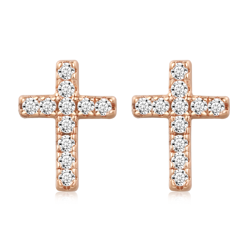 Gnoce Mini Cross Stud Earrings_2