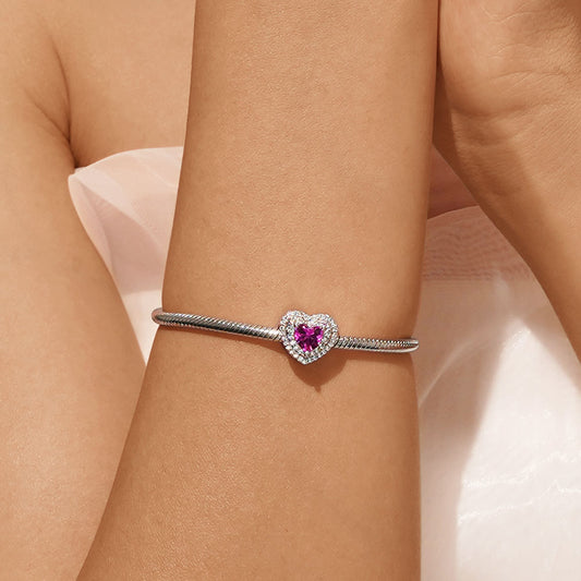 Gnoce Heart Birthstone Engravable Name Charm_5