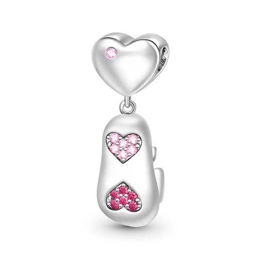 Gnoce "Oh, My Baby Girl" 925 Sterling Silver Bow-knot Shoe Pendant Charm_1