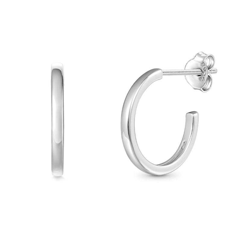 Gnoce Flat Gold Hoops Earrings_3