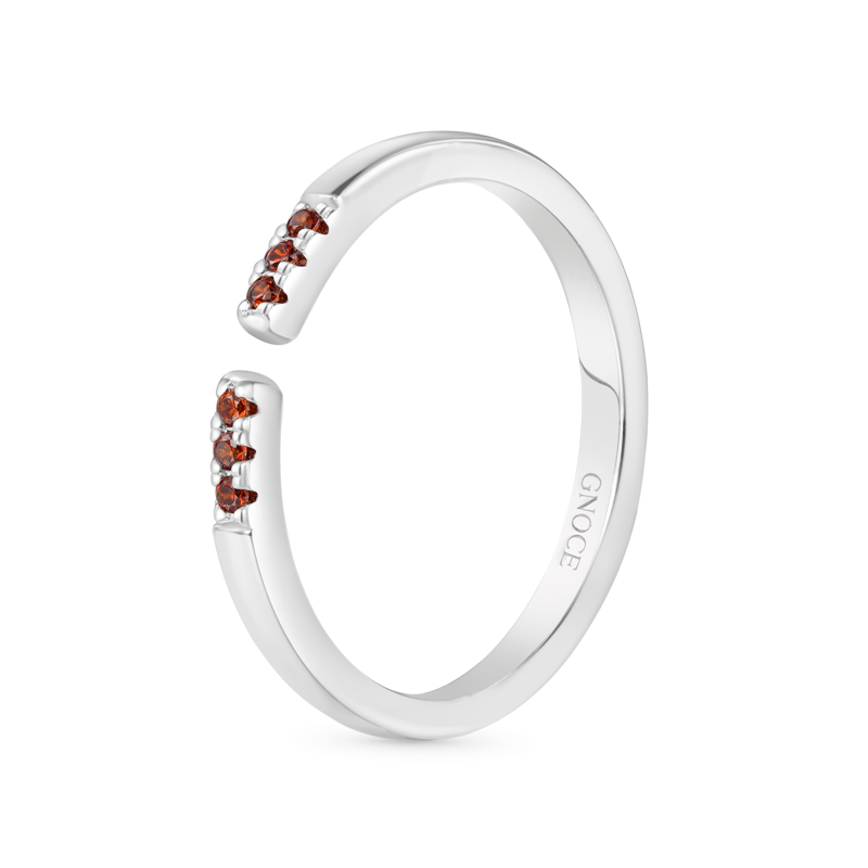 Gnoce Birthstone Simple Adjustable Ring_3