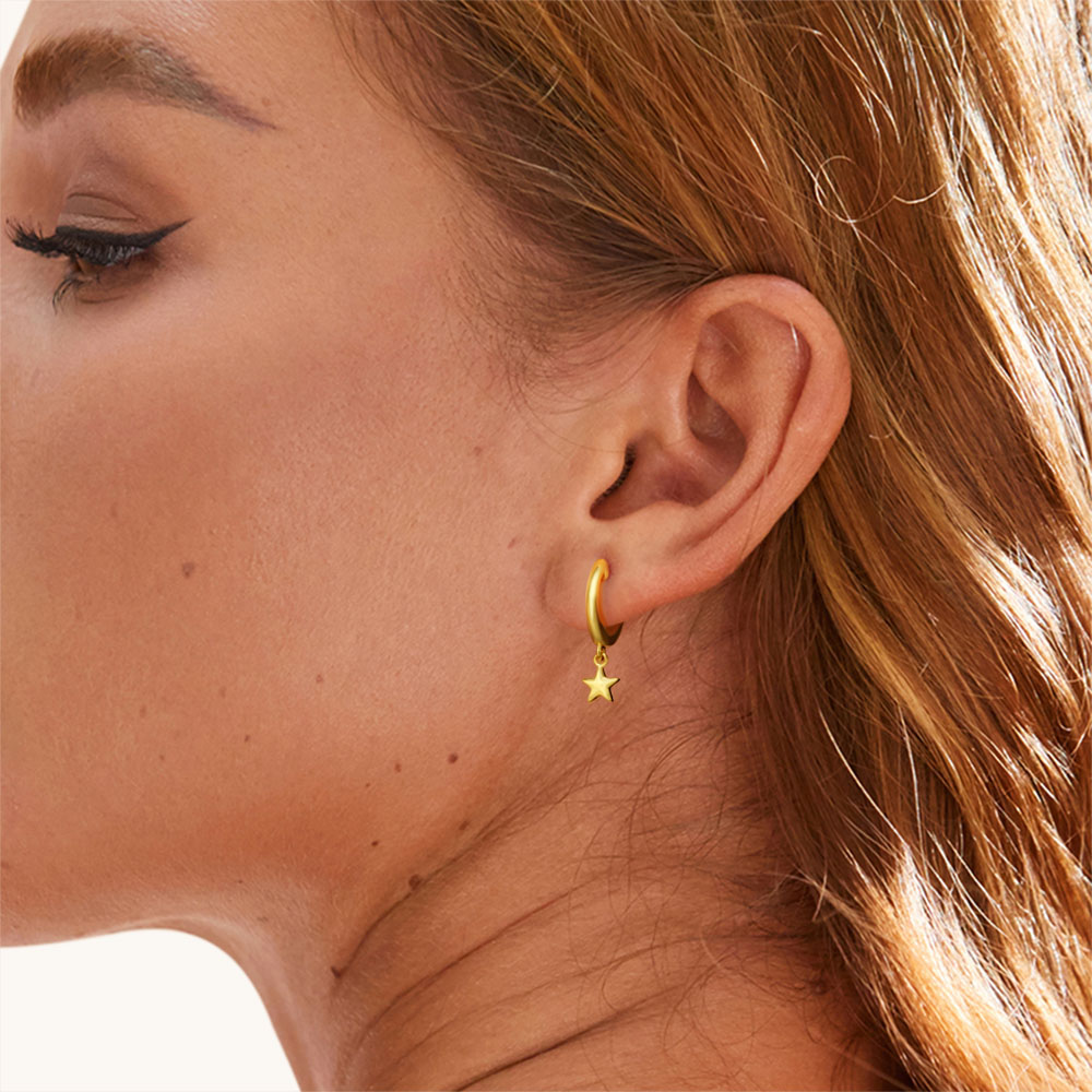 Gnoce Star Dangling Dangle Earrings_5