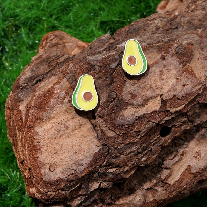 Gnoce Avocado Stud Earrings_3