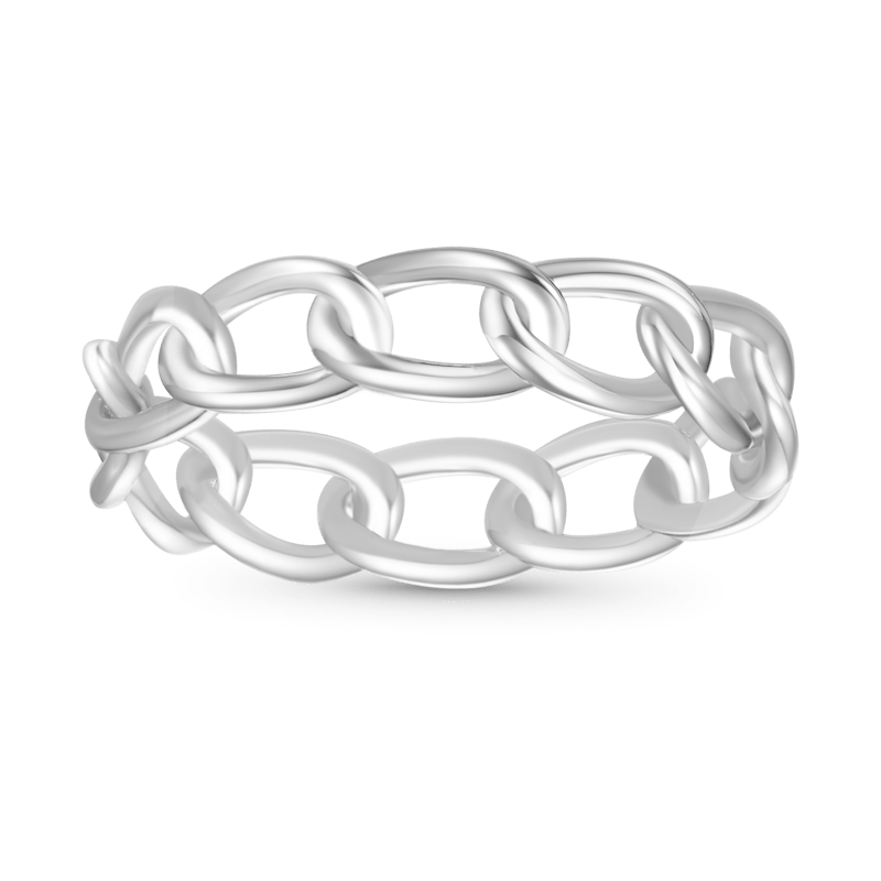 Gnoce Iconic Twist Silver Band Ring_1