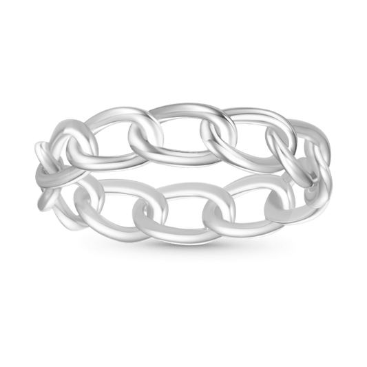 Gnoce Iconic Twist Silver Band Ring_1