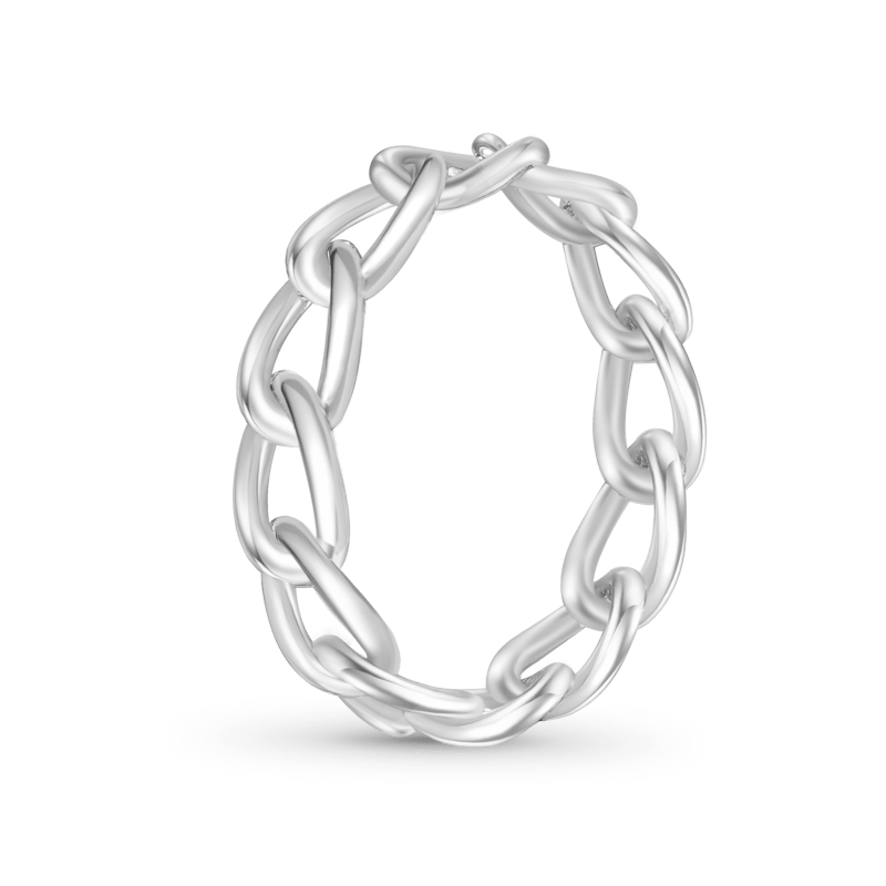 Gnoce Iconic Twist Silver Band Ring_2