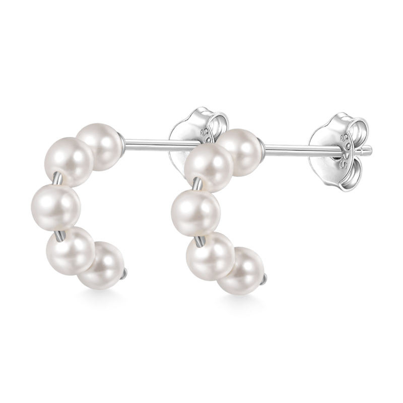 Gnoce Pearl Open Hoop Earrings_2