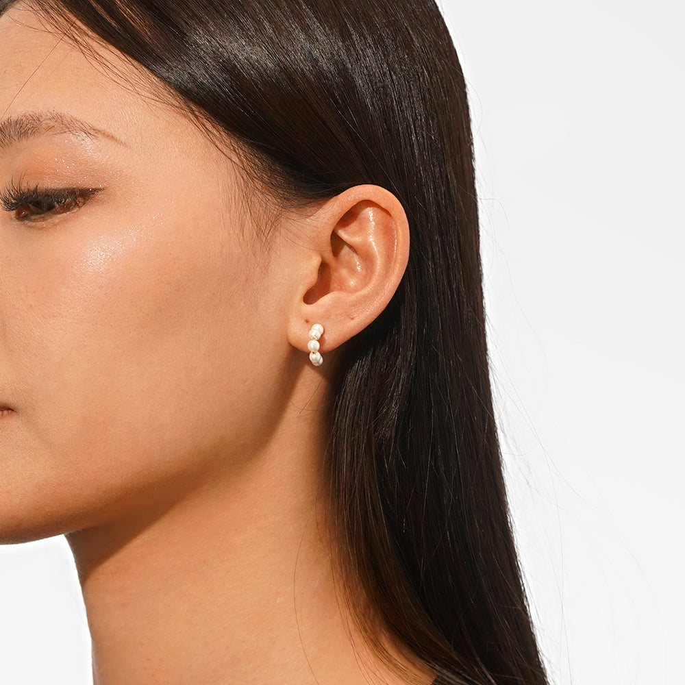 Gnoce Pearl Open Hoop Earrings_6