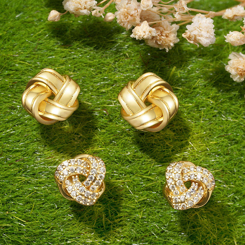 Gnoce Love Knot Studs Earrings_5