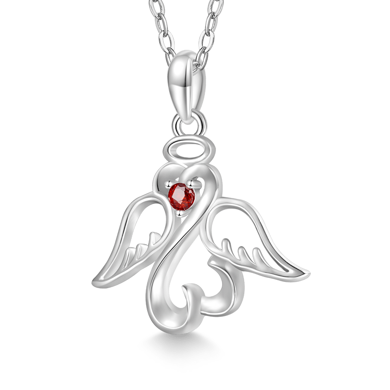 Gnoce Angel Love Wings Birthstone Necklace_2
