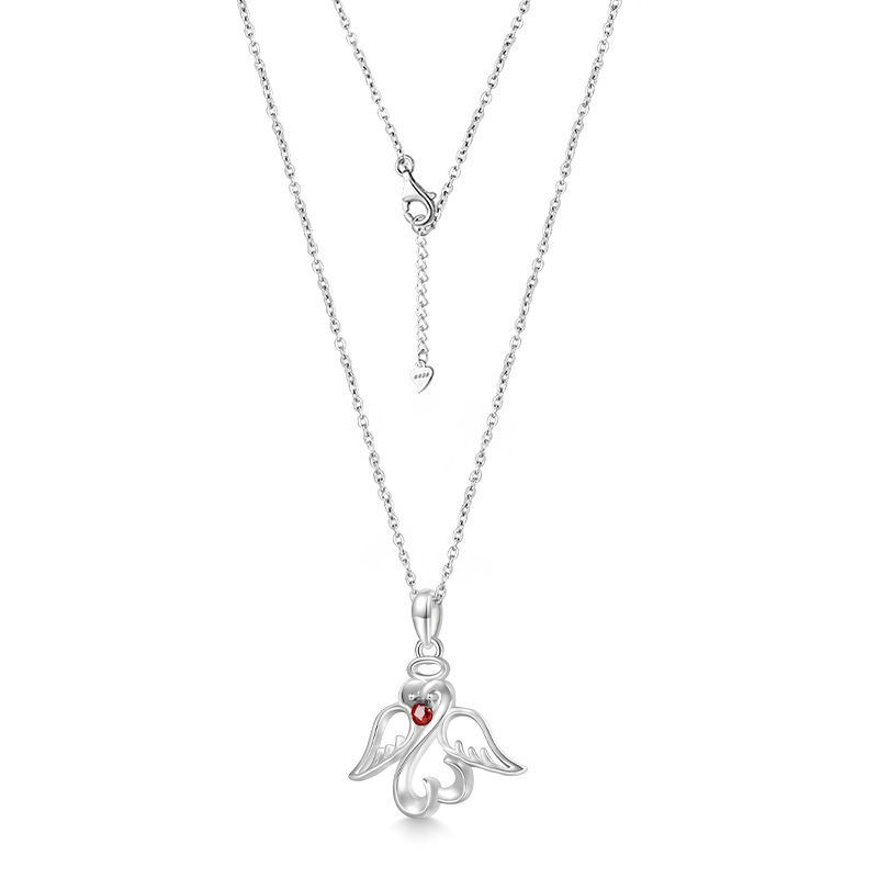 Gnoce Angel Love Wings Birthstone Necklace_3