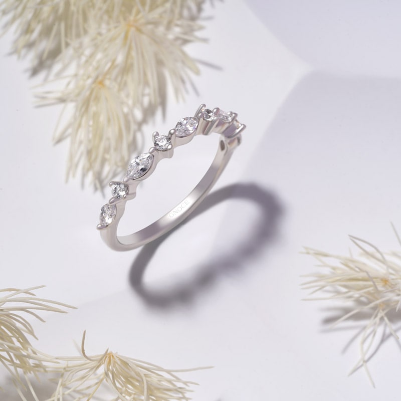 Gnoce Marquise Stacking Birthstone Ring_4