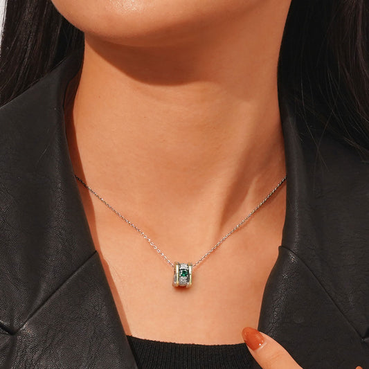Gnoce "My Only" Emerald Gem Pendant Necklace_5