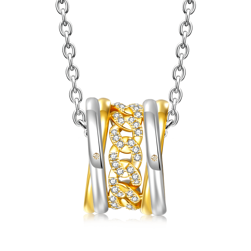 Gnoce Interlocking Link Pendant Necklace_2