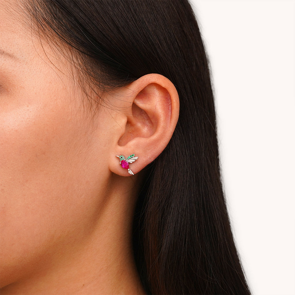 Gnoce Hummingbird Stud Earrings_3
