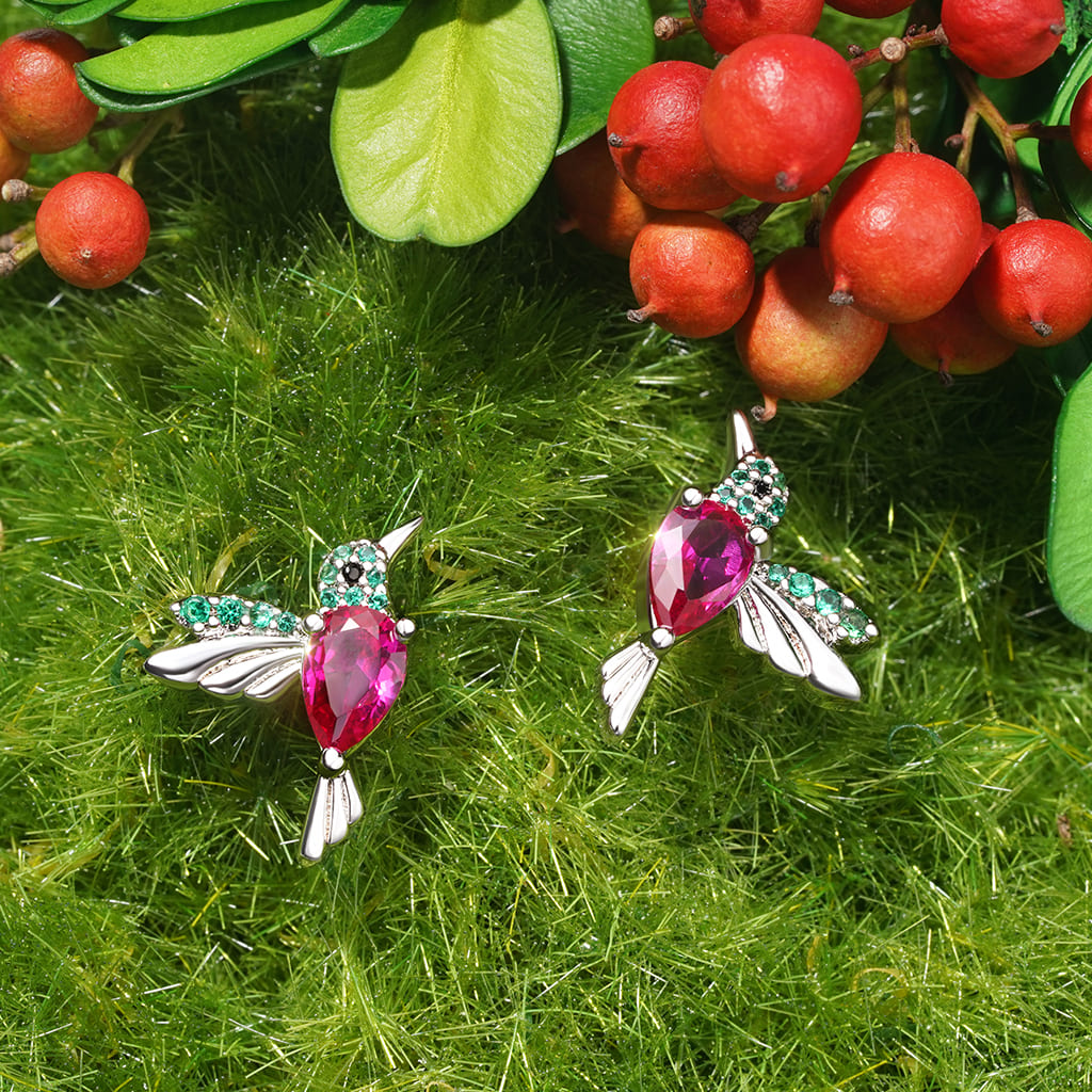 Gnoce Hummingbird Stud Earrings_2