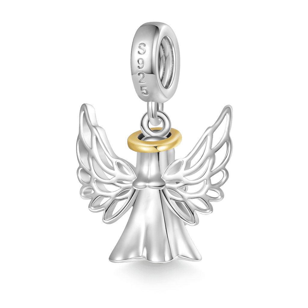 Gnoce Angel Wings Embraces Heart Birthstone Charm_3