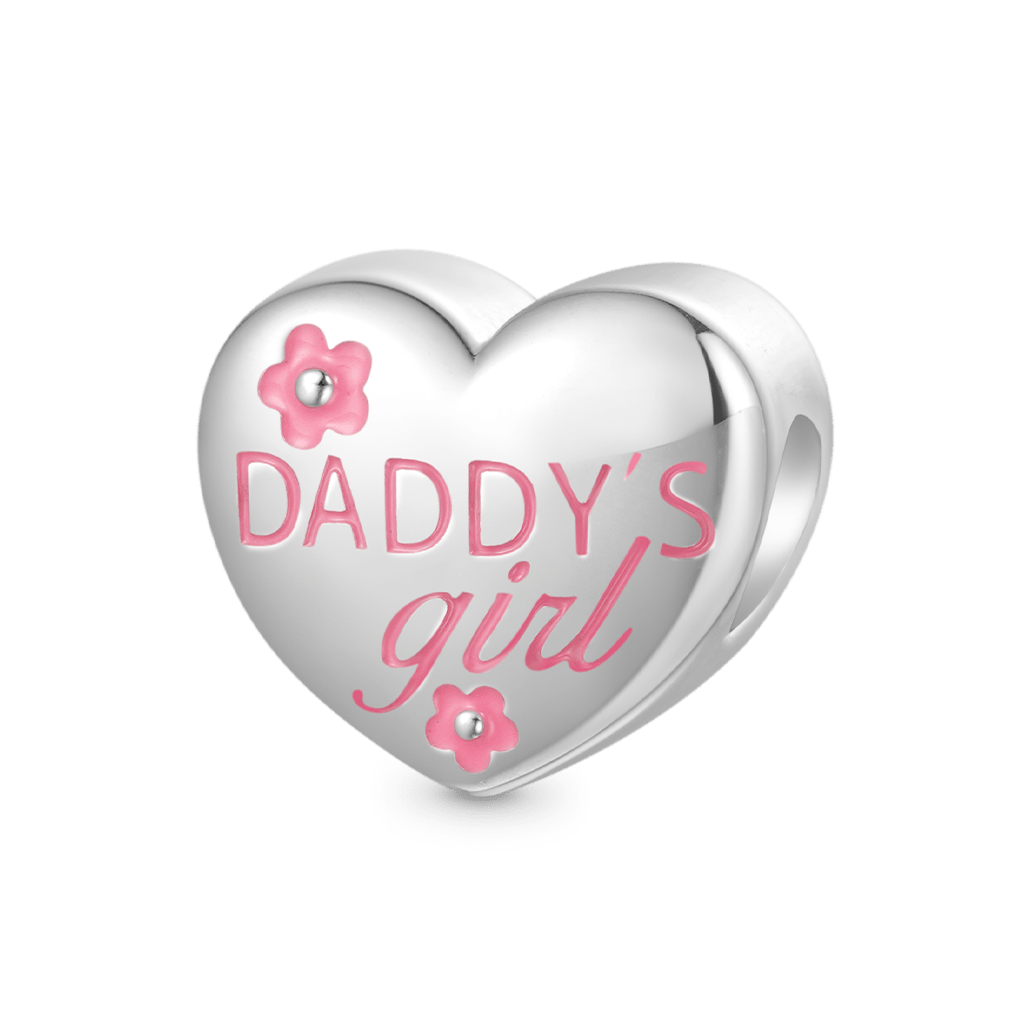 Gnoce DADDY'S Girl Love Heart Personalized Photo Charm_4