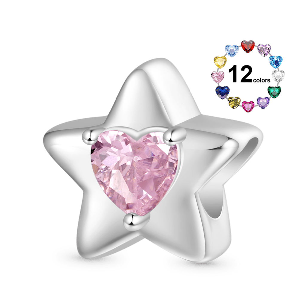 Gnoce Engravable Star Birthstone Charm_1