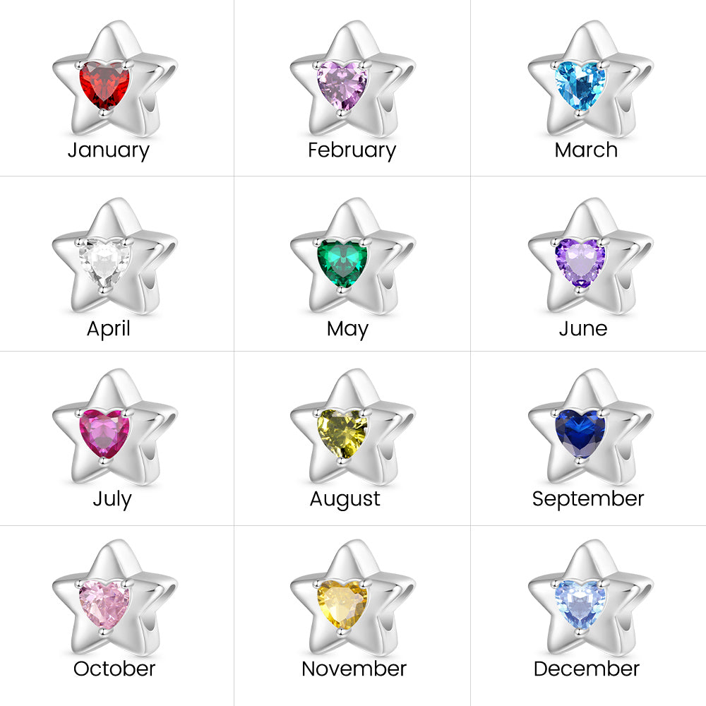 Gnoce Engravable Star Birthstone Charm_4