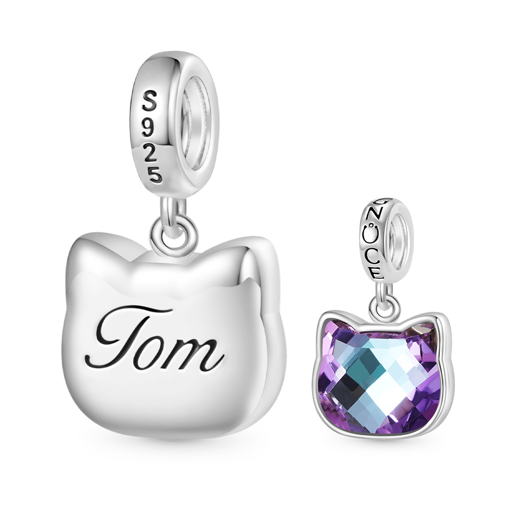 Gnoce Engravable Cat Head Charm_2