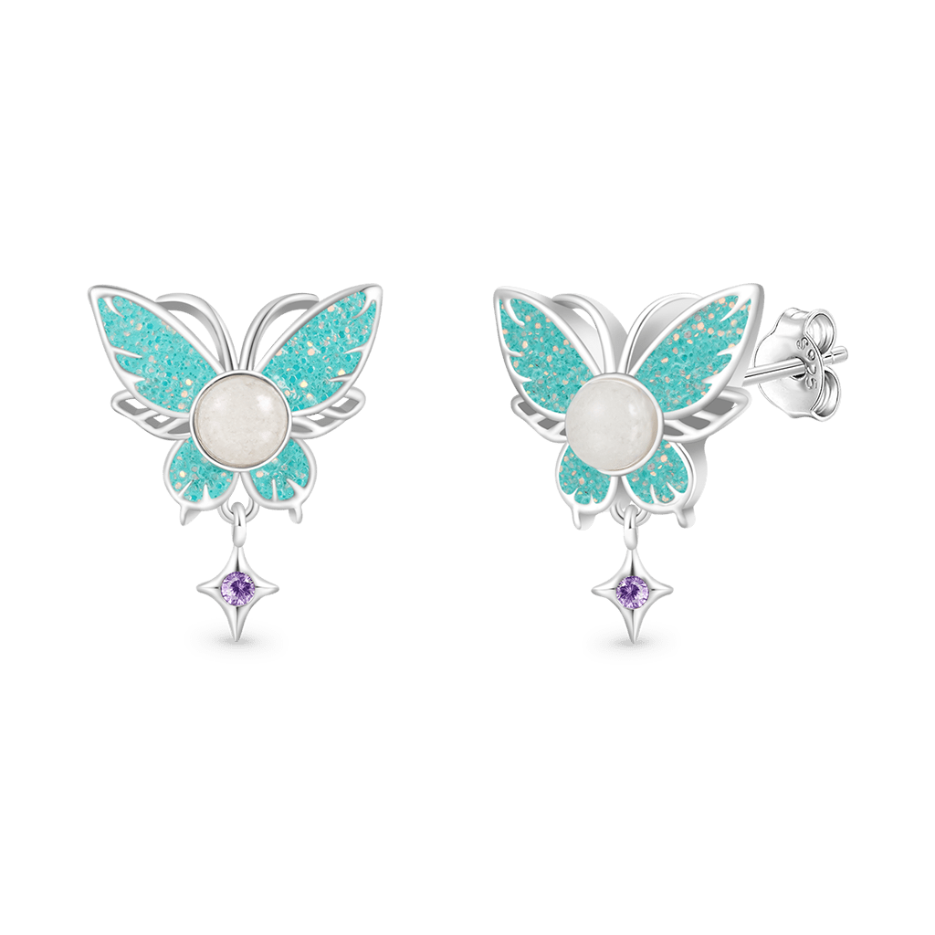 Gnoce Glow-in-the-Dark Butterfly Stud Earrings_2