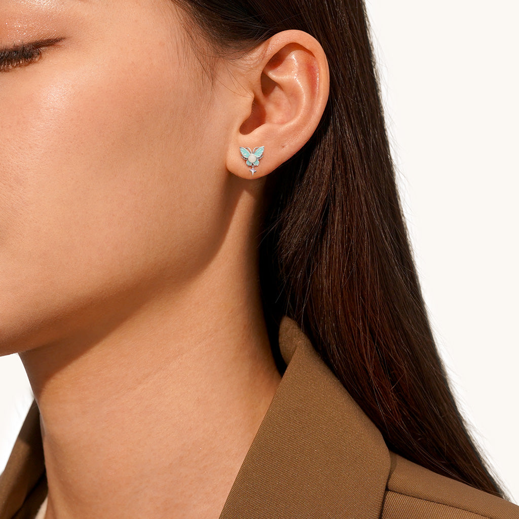Gnoce Glow-in-the-Dark Butterfly Stud Earrings_5