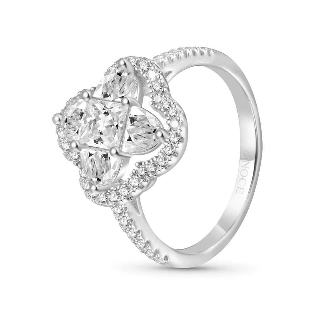 Gnoce Flower Shaped Diamond Cluster Ring_2
